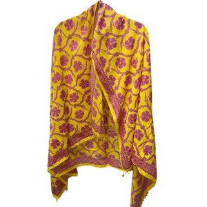 graham kandiah SUMMER yellow pink indonesian floral pareo cover up wrap …